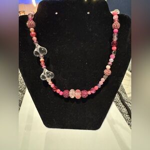Elegant Pink Beaded Necklace